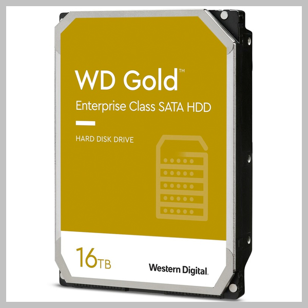 Western Digital 16TB GOLD ENTERPRISE SATA 128MB 3.5IN HARD DRIVE